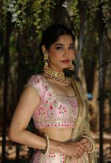 Pink Panelled Gota LehengaIMG_0401 copy